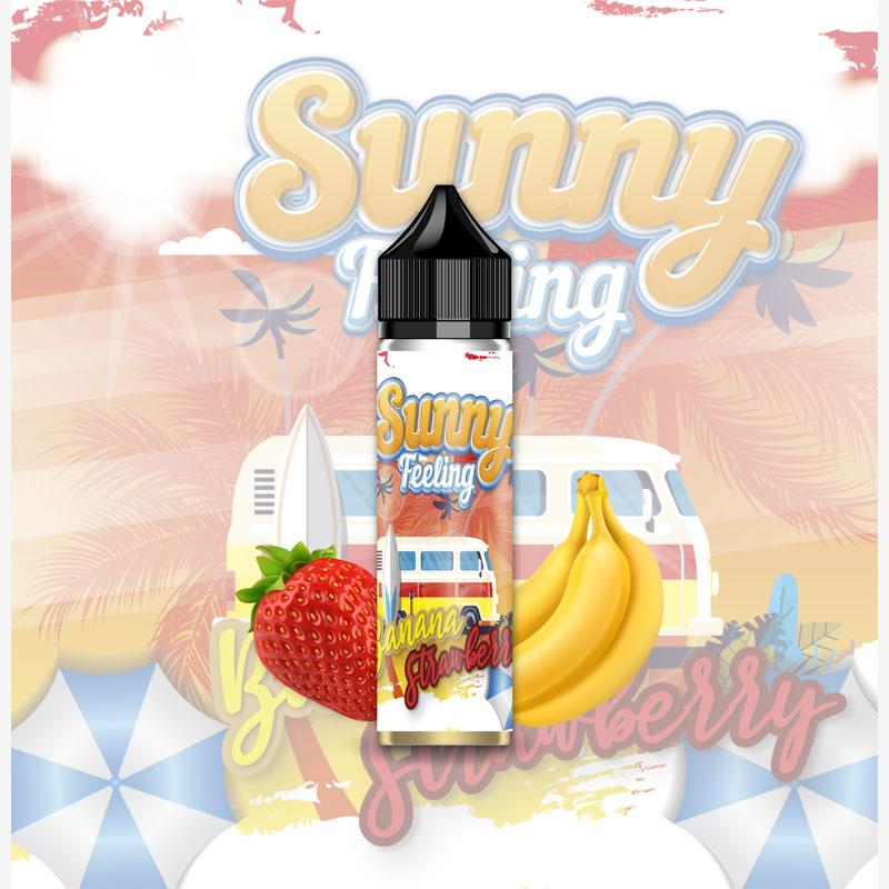 [LIQ/SUF-BAS-50ML] BANANA STRAWBERRY 50ML 0MG - SUNNY FEELING