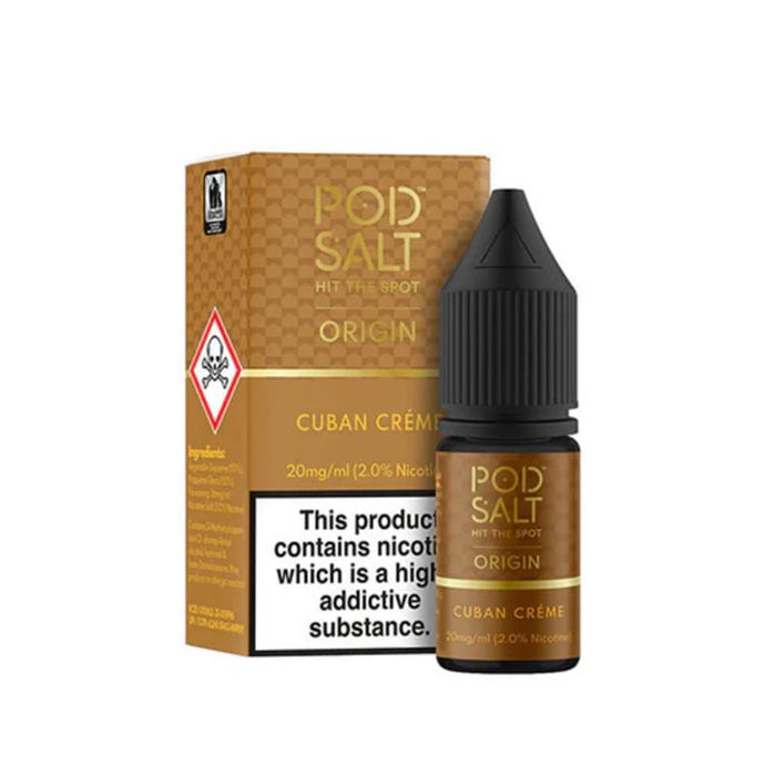 [LIQ/PSH-CUC-10ML-20MGS] CUBAN CREME 10ML - POD SALT HIT THE SPOT