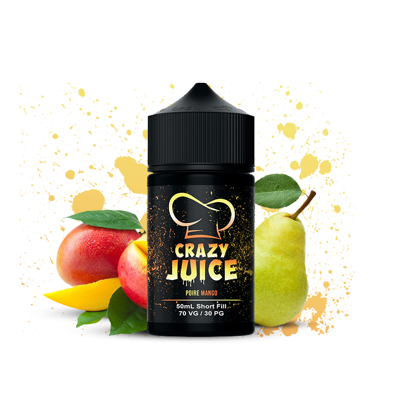 [LIQ/CRJ-POM-50ML] POIRE MANGO 50ML 0MG - CRAZY JUICE 70VG