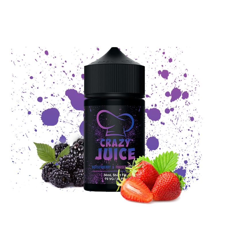 [LIQ/CRJ-BFL-50ML] BOYSENBERRY & FRAISE DE LUNE 50ML 0MG - CRAZY JUICE 70VG