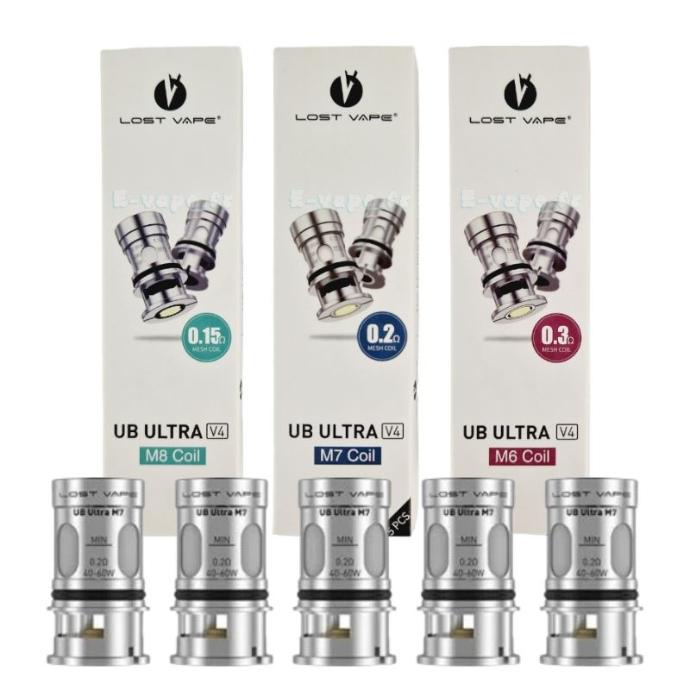 RESISTANCES UB ULTRA BOOST M8-M7-M6 COIL V4 (5pcs) - LOST VAPE