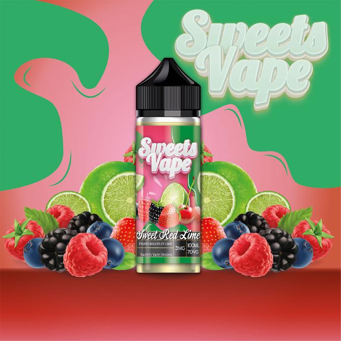 [LIQ/SWV-SRL-100ML] SWEET RED LIME 100ML - SWEETS VAPE